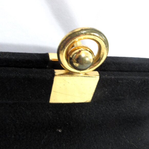 BIENEN - DAVIS VINTAGE WOOL HANDBAG PURSE GOLD TONE HARDWARE SUPER NICE 1940'S - Picture 6 of 9